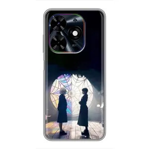 Чехлы Венсдей на Tecno Spark Go 2024 (BG6) Уэнсдей (AlphaPrint) (Уэнздей и Инид)