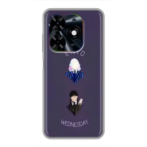 Чехлы Венсдей на Tecno Spark Go 2024 (BG6) Уэнсдей (AlphaPrint) (Уэнздей и подруга)