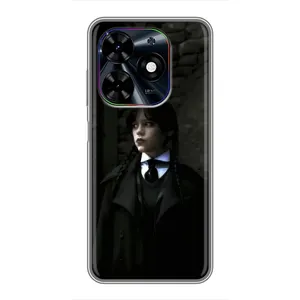Чехол с дизайном Венздей 2 на Tecno Spark Go 2024 (BG6) (Темный стиль Уэнздей)