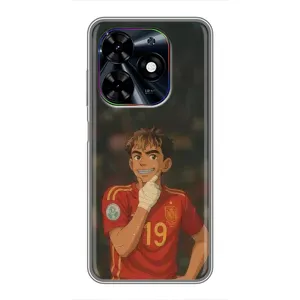 Чехол с футболистом Ламин Ямаль Tecno Spark Go 2024 (BG6) (Ямаль аниме)