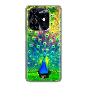 Чехол с птицами на Tecno Spark Go 2024 (BG6) (VPrint) (Яркий Павлин)