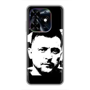 Чехол для Tecno Spark Go 2024 (BG6) (AlphaPrint - с принтом Зеленского)