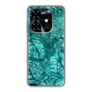 Мраморный чехол на Tecno Spark Go 2024 (BG6) (VPrint) (Зеленый мрамор)