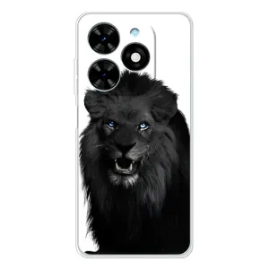 Чохли з картинкою животних Tecno Spark Go 2025 (Чорний ЛЕВ)