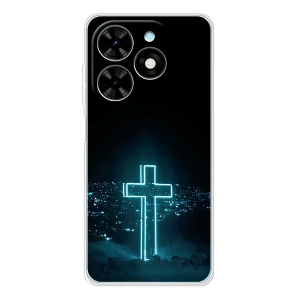 Чохол з принтом «Хрест і місто» для TECNO Spark Go 2025