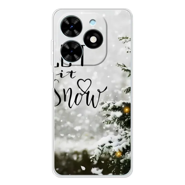Чехол с принтом «Let it snow» для TECNO Spark Go 2025