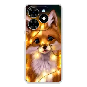 Чохли з картинкою Лисичка для Tecno Spark Go 2025 (VPrint) (Лисичка в гірляндах)
