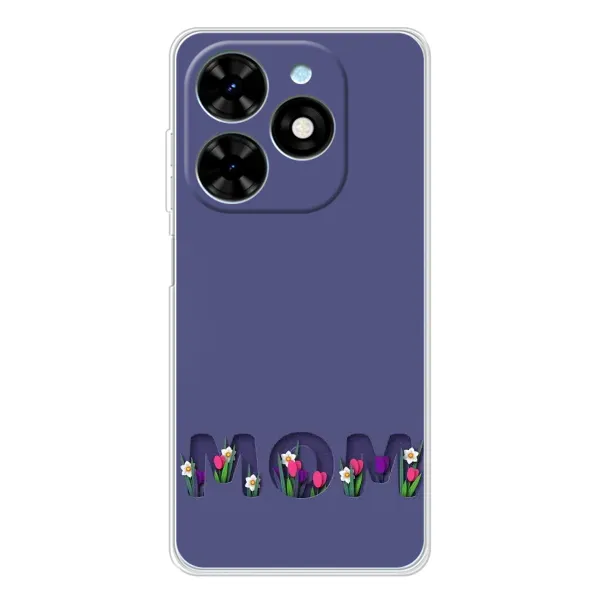 Чохол з принтом «Мама в квітах» для TECNO Spark Go 2025
