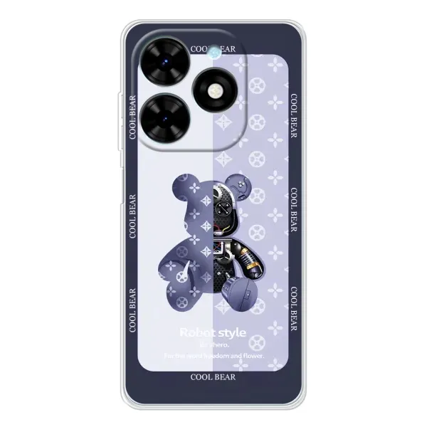 Чохол з принтом «Медведик LV» для TECNO Spark Go 2025