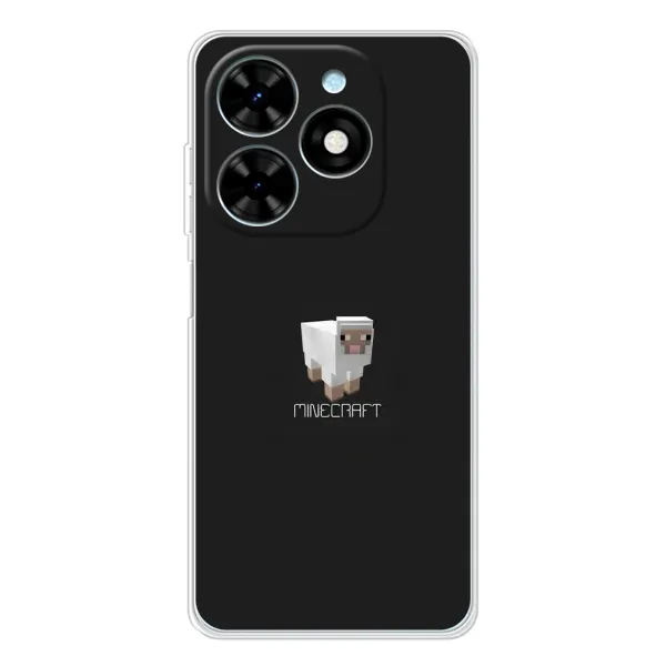 Чохол з принтом «Овечка Майнкрафт» для TECNO Spark Go 2025