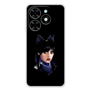 Чехлы Венсдей на Tecno Spark Go 2025 Уэнсдей (AlphaPrint)