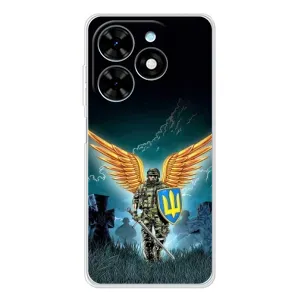 Чехлы с картинкой ЗСУ для Tecno Spark Go 2025 (AlphaPrint) (Солдат ЗСУ)