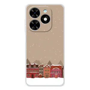 Новогодние, Праздничные Чехлы для Tecno Spark Go 2025 - 2024 год (Зимний город)