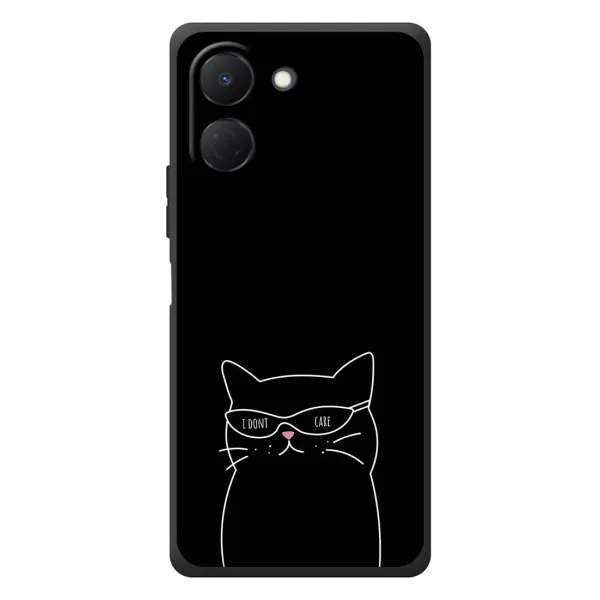 Чехол с принтом «Равнодушный кот» для TECNO Spark Go 3