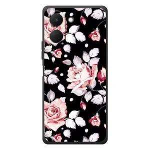 Чохли з квітами для TECNO Spark Go 3 (VPrint) (Квіти на чорному)