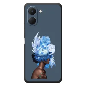 Чехлы (ART) Цветы на TECNO Spark Go 3 (VPrint) (Квіти на голові)