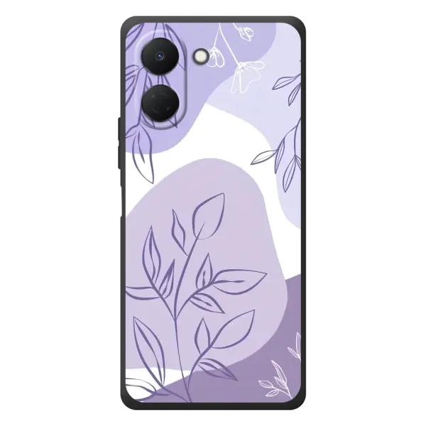 Чохол з принтом «Фіолетове листя абстракція» для TECNO Spark Go 3