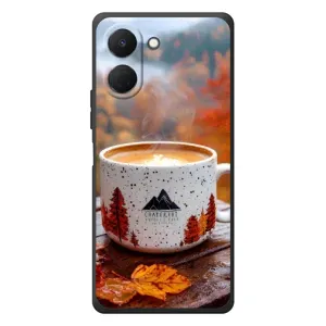 Чехол с уникальным дизайном «Осень с кофе» для TECNO Spark Go 3 (Кофе на природе)