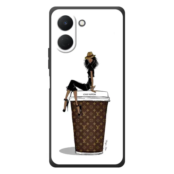Чехол с принтом «кофе LOUIS VUITTON» для TECNO Spark Go 3