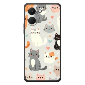 Чехол с рисунком кот на TECNO Spark Go 3 (Коллаж котов)
