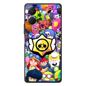 Чехол для TECNO Spark Go 3 Бравл Старс (VPrint) (Лого Brawl Stars)