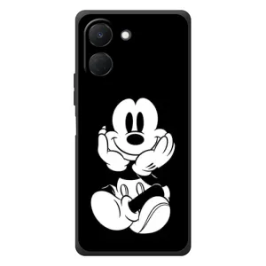 Міккі Маус чохол для TECNO Spark Go 3 (AlphaPrint - Мультяшні) (Маус на чорному)