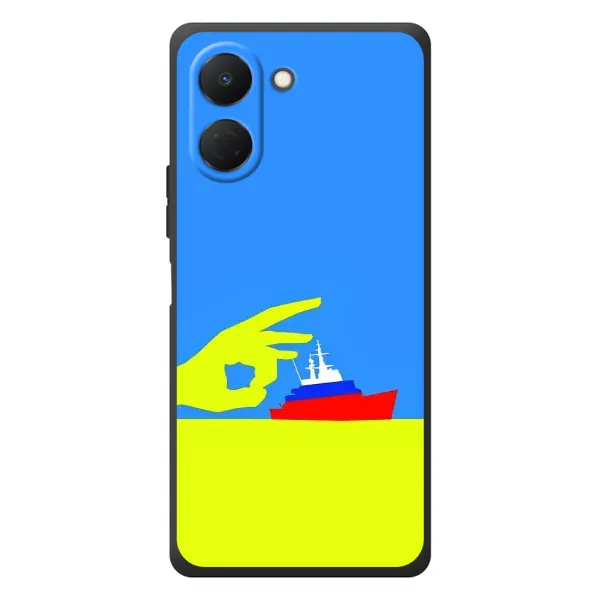 Чехол с принтом «Щелбан кораблю» для TECNO Spark Go 3