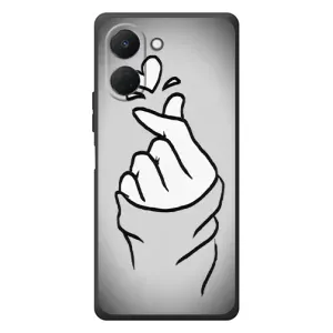 Чохол з принтом для TECNO Spark Go 3 (AlphaPrint - Знак сердечка) (Значок Love)