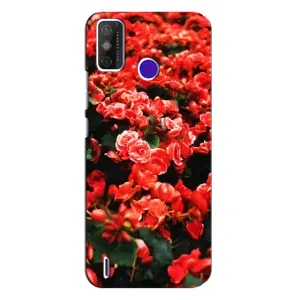 Чохли з квітами для TECNO Spark Power 2 (LC8) (VPrint) (Квіти червоні)