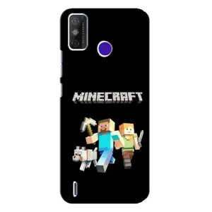 Чехол Майнкрафт на TECNO Spark Power 2 (LC8) (AlphaPrint) Minecraft (герои Minecraft)