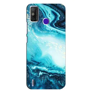Мраморний чехол на TECNO Spark Power 2 (LC8) (VPrint) (Блакитний мрамор)