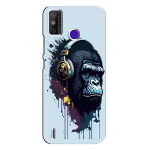 Чохол з Мавпами TECNO Spark Power 2 (LC8) - (AlphaPrint) (Горила в навушниках)