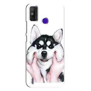 Чохол з Хаскі TECNO Spark Power 2 (LC8) - (AlphaPrint) (Хаскі улибака)