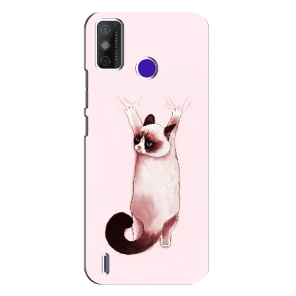 Чехол с принтом «Котик падает» для TECNO Spark Power 2 (LC8)