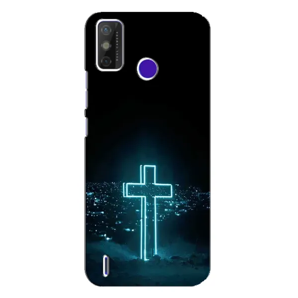 Чехол с принтом «Крест и город» для TECNO Spark Power 2 (LC8)