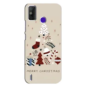 Різдвяні, Святкові Чохли для ТЕЦНО Спарк Павер 2 (LC8) (Merry Christmas)