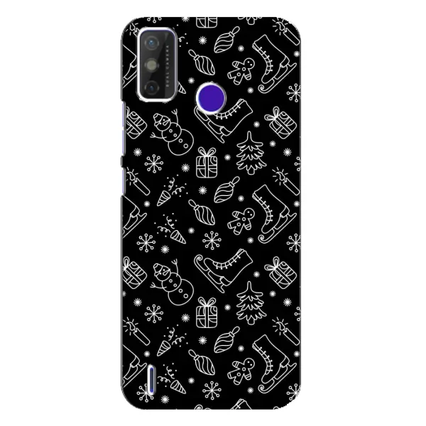 Чохол з принтом «Новорічний фон» для TECNO Spark Power 2 (LC8) Чохол з принтом «Новорічний фон» для TECNO Spark Power 2 (LC8)