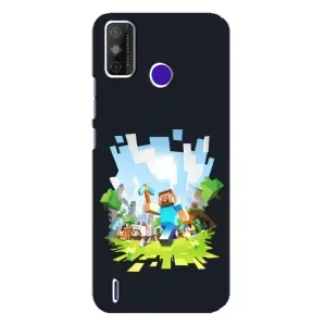 Чехол Майнкрафт на TECNO Spark Power 2 (LC8) (AlphaPrint) Minecraft (персонажи Minecraft)