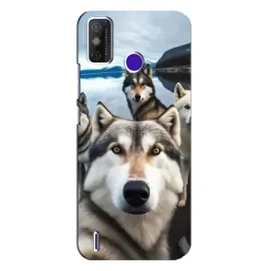 Чохол з Хаскі TECNO Spark Power 2 (LC8) - (AlphaPrint) (Селфі Хаскі)