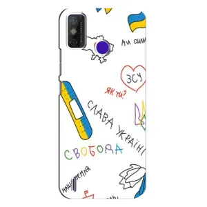Чохли (Доброго вечора, ми за України) для ТЕЦНО Спарк Павер 2 (LC8) (AlphaPrint) (Стикер)
