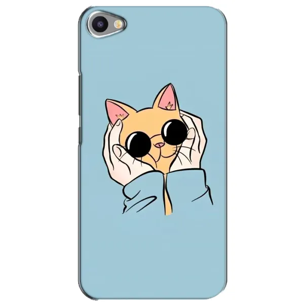 Чохол з принтом «Котик в окулярах» для Meizu U20