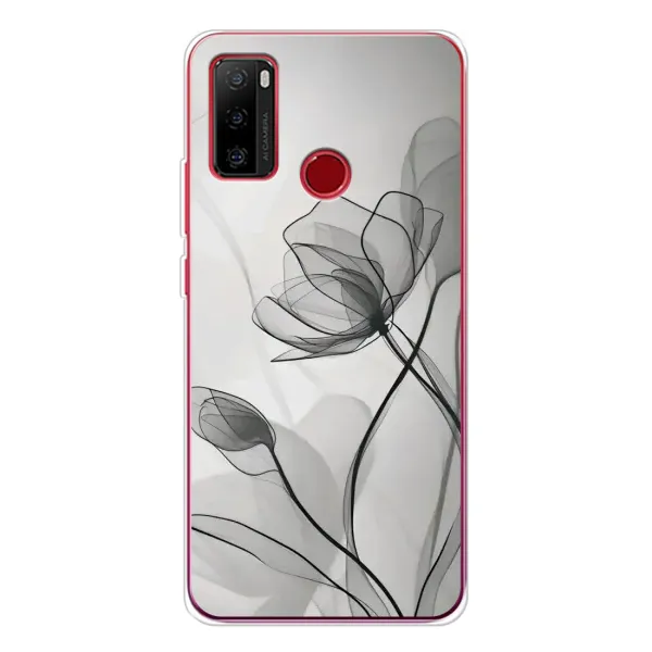 Чохол з принтом «Чорні квіти» для Ulefone Note 10 Чохол з принтом «Чорні квіти» для Ulefone Note 10