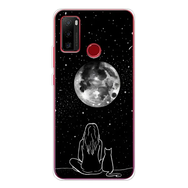 Чохол з принтом «Дівчина з котом» для Ulefone Note 10 Чохол з принтом «Дівчина з котом» для Ulefone Note 10