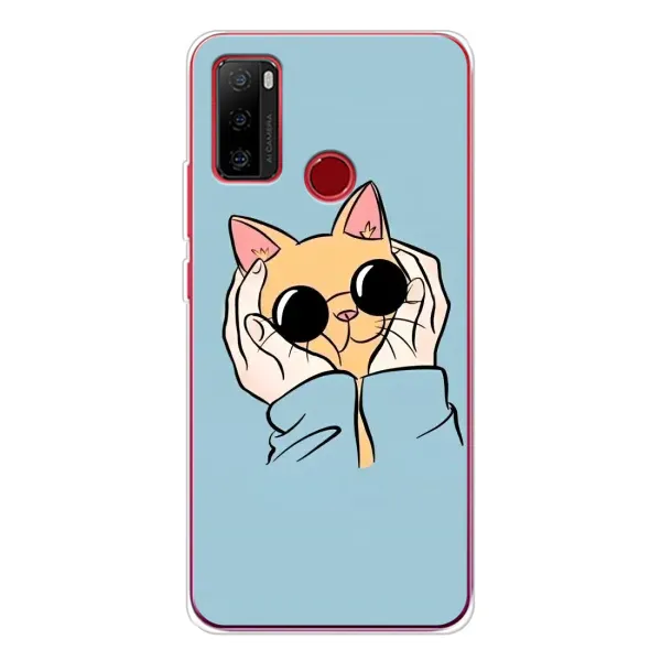 Чохол з принтом «Котик в окулярах» для Ulefone Note 10