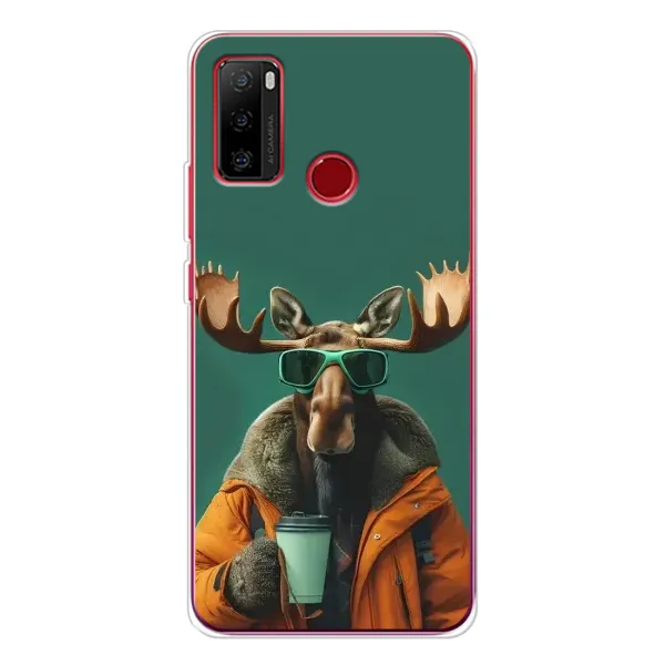Чохол з принтом «Лось з кавою» для Ulefone Note 10 Чохол з принтом «Лось з кавою» для Ulefone Note 10