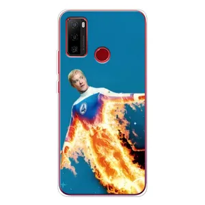 Чохол з принтом Фантастична четвірка для Ulefone Note 10 (Людина-факел у вогні)