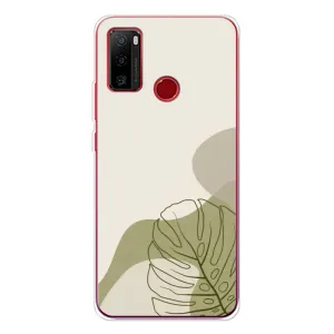 Силконовий чохол з принтом в квітах на Ulefone Note 10 (Зелена монстера дизайн)
