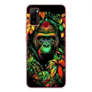 Чохол з Мавпами Ulefone Note 10 - (AlphaPrint) (Мавпа в квітах)