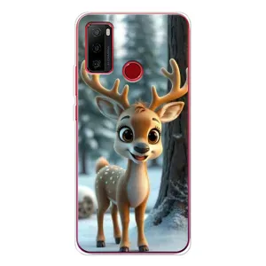 Яскравий чохол для Ulefone Note 10 з Зимові Оленята (Оленятко в лісі)