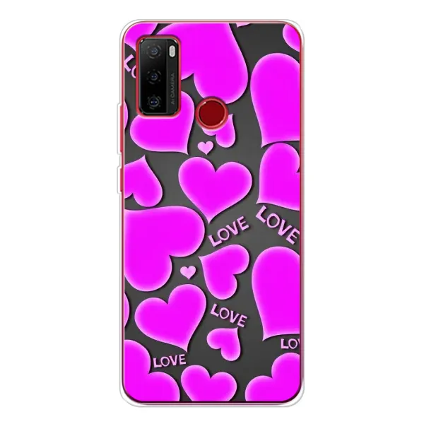 Чохол з принтом «Pink hearts» для Ulefone Note 10